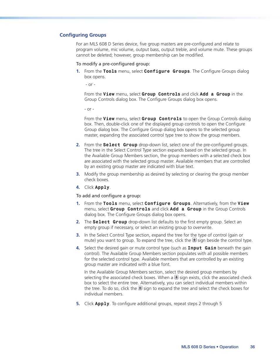 Extron Electronics MLS 608 D Series User Guide User Manual | Page 42 / 100