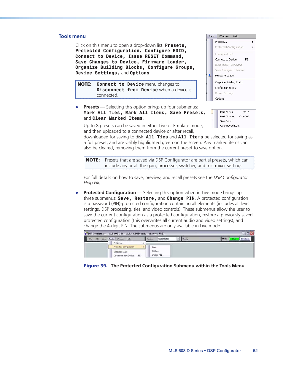 Extron Electronics MLS 608 D Series User Guide User Manual | Page 58 / 100