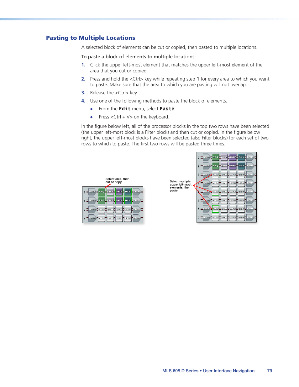 Pasting to multiple locations | Extron Electronics MLS 608 D Series User Guide User Manual | Page 85 / 100