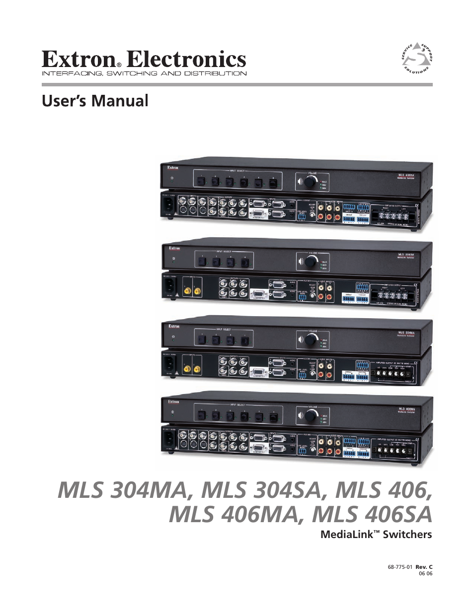 Extron Electronics MLS 406SA User Manual | 62 pages