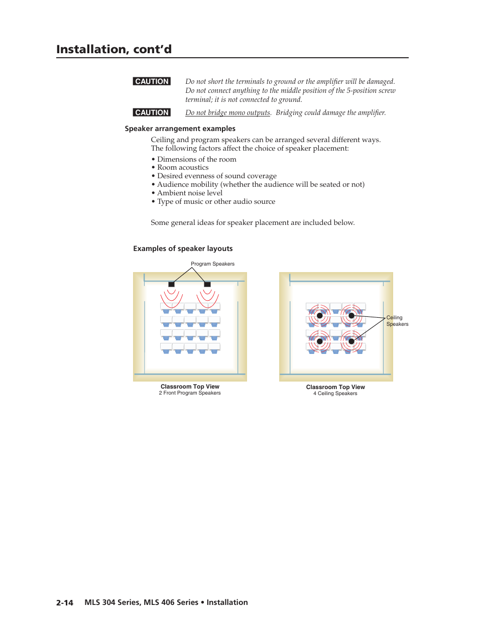 Preliminar y, Installation, cont’d | Extron Electronics MLS 406SA User Manual | Page 22 / 62