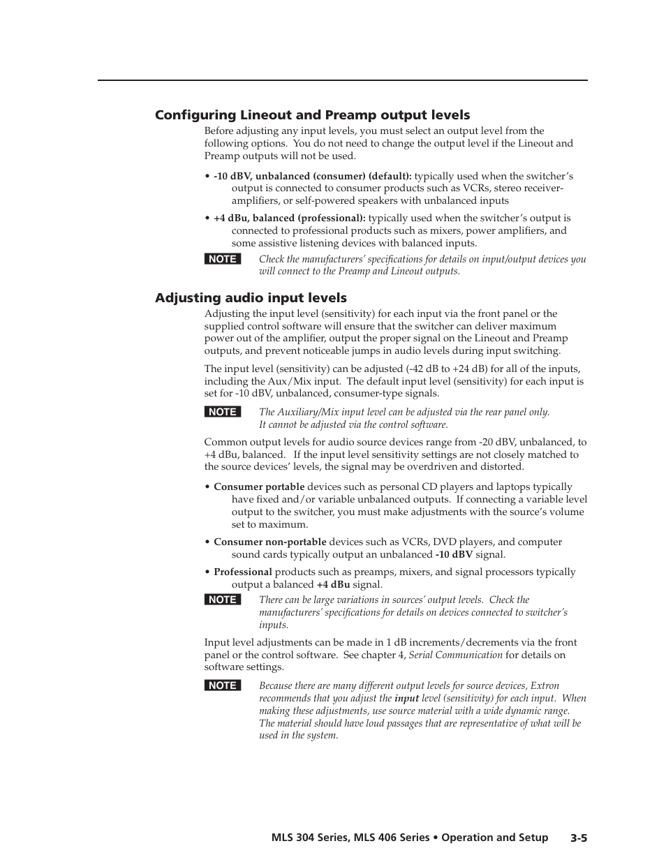 Preliminar y | Extron Electronics MLS 406SA User Manual | Page 29 / 62