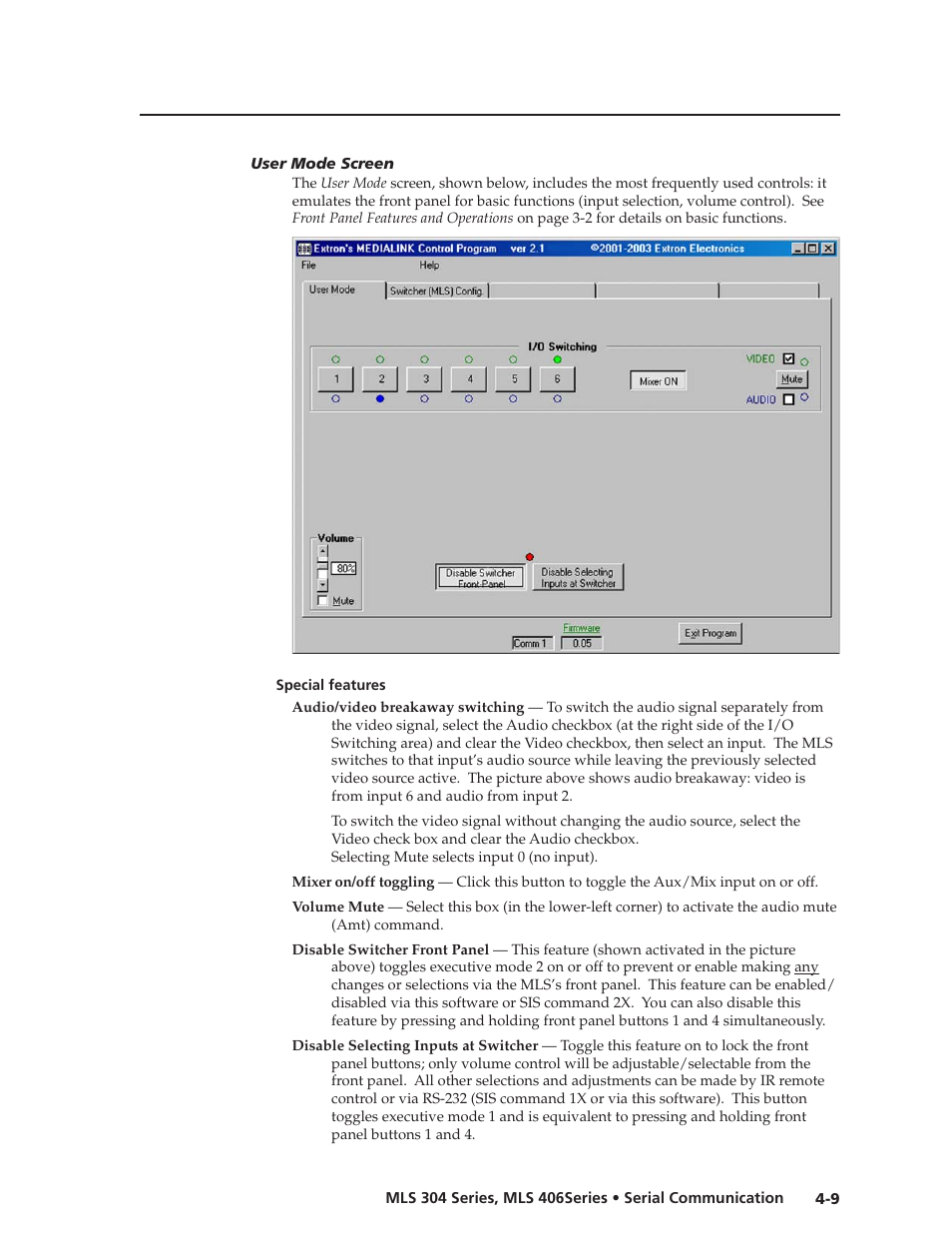 Preliminar y | Extron Electronics MLS 406SA User Manual | Page 43 / 62