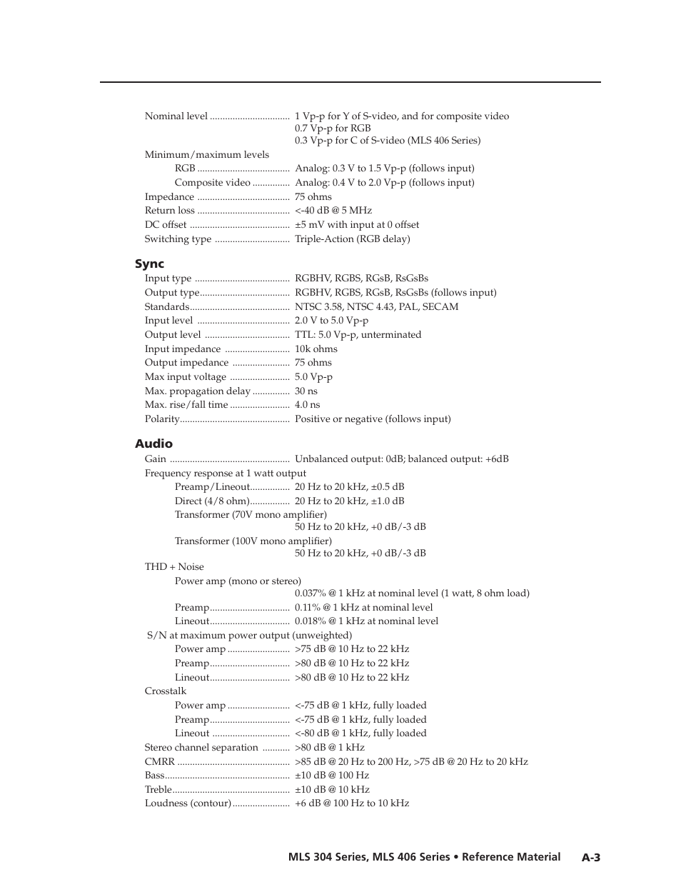 Preliminar y | Extron Electronics MLS 406SA User Manual | Page 51 / 62