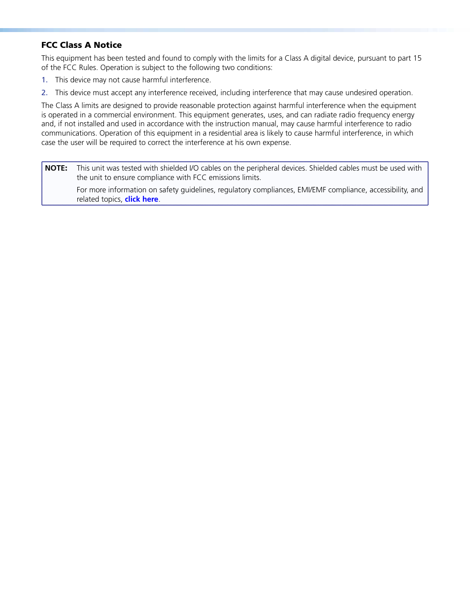Fcc class | Extron Electronics MTP 4T 15HD RS User Guide User Manual | Page 3 / 18