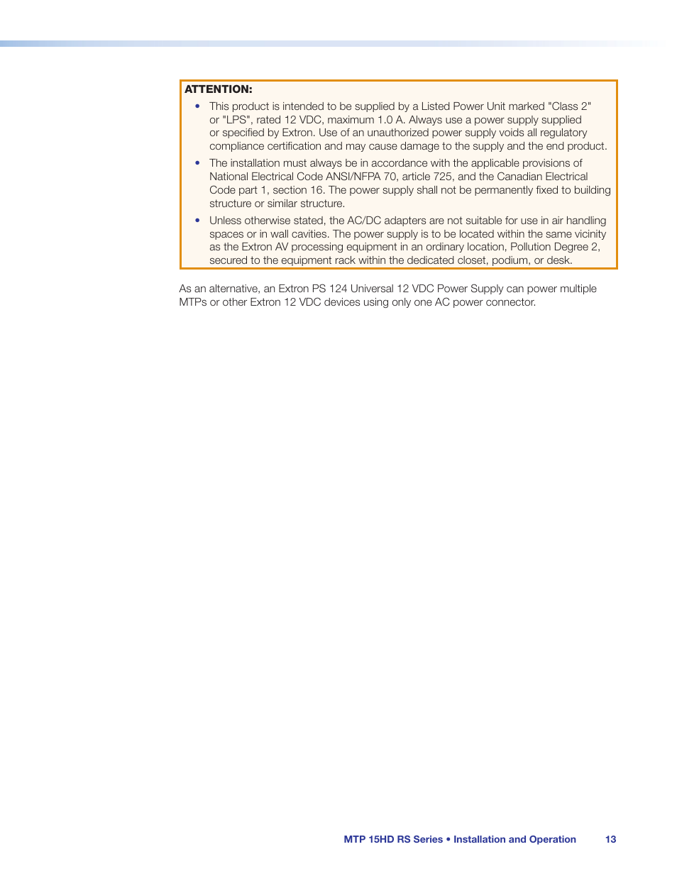 Extron Electronics MTP 15HD RS Series User Guide Rev. C User Manual | Page 19 / 25