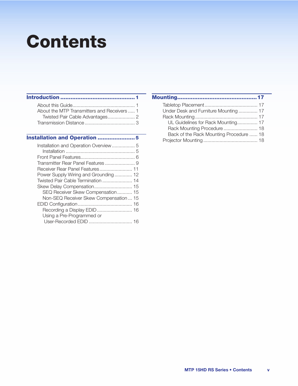 Extron Electronics MTP 15HD RS Series User Guide Rev. C User Manual | Page 5 / 25