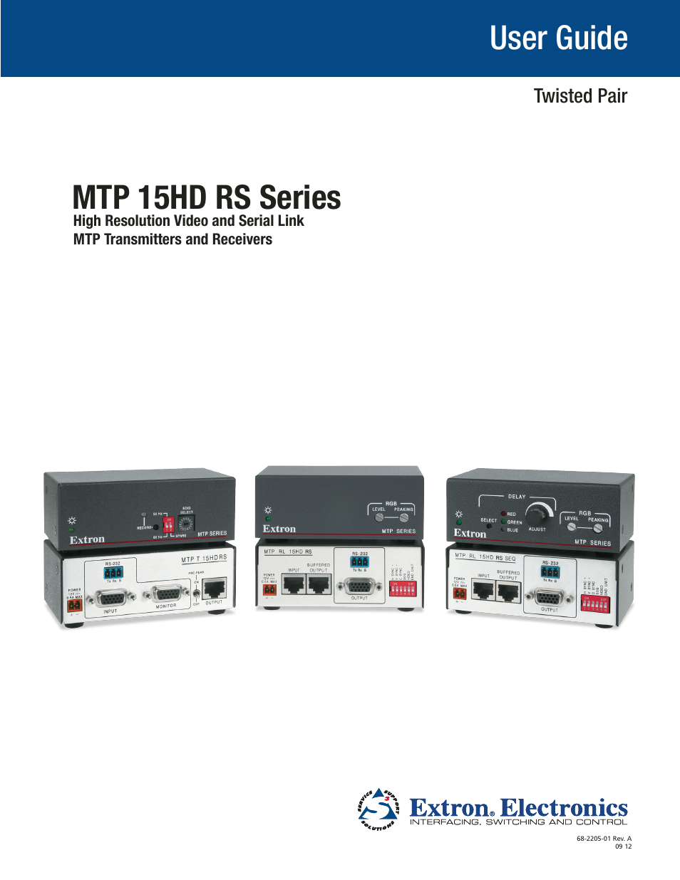 Extron Electronics MTP 15HD RS Series User Guide Rev. A User Manual | 24 pages