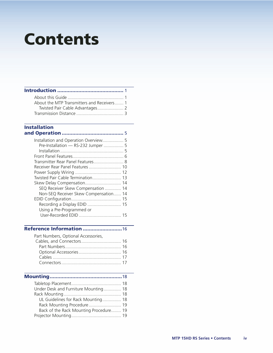 Extron Electronics MTP 15HD RS Series User Guide Rev. A User Manual | Page 4 / 24