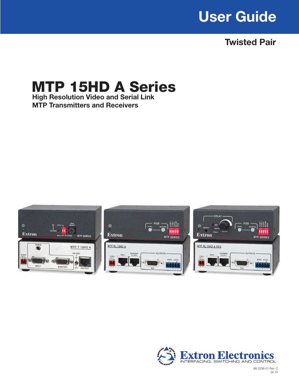 Extron Electronics MTP 15HD A Series User Guide Rev. C User Manual | 25 pages