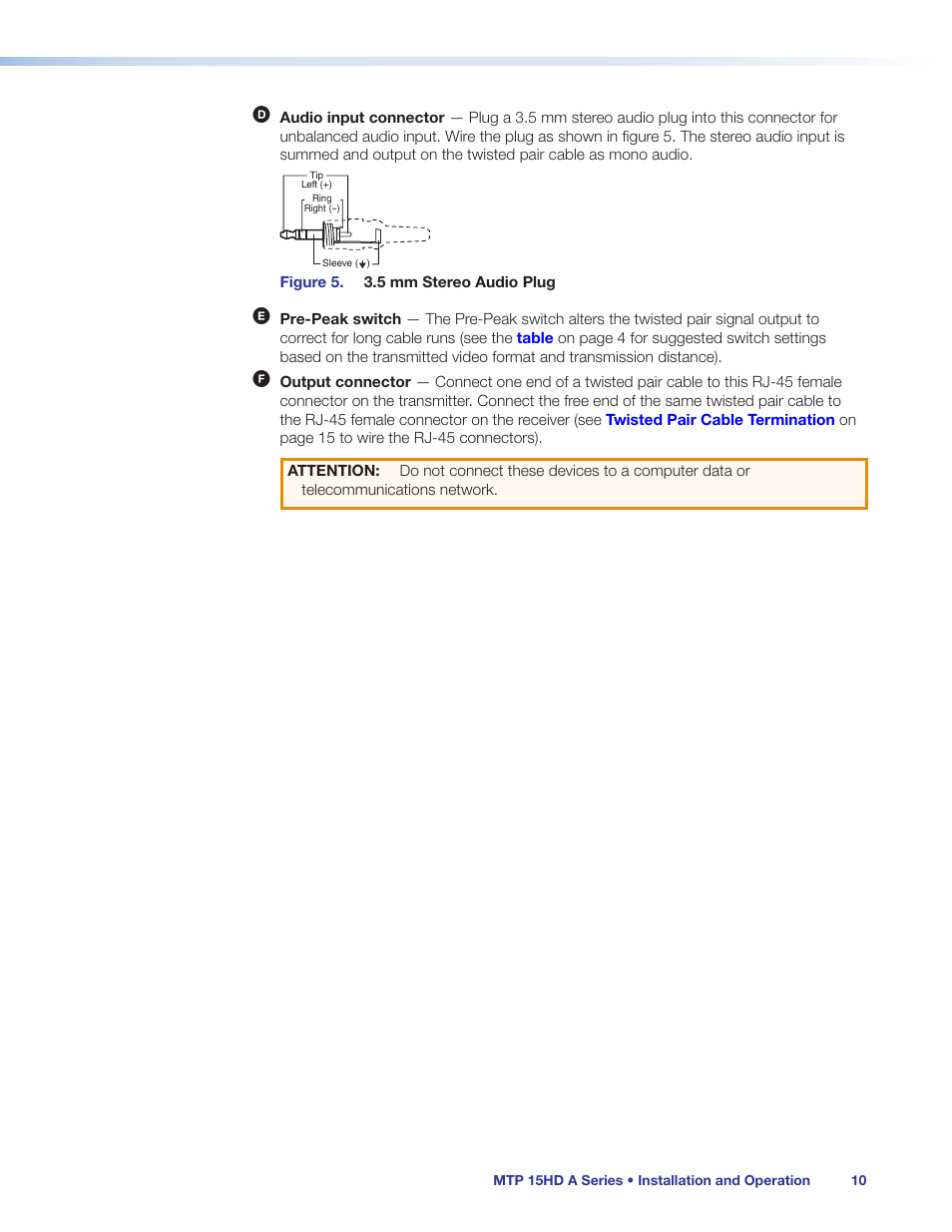 Extron Electronics MTP 15HD A Series User Guide Rev. C User Manual | Page 15 / 25