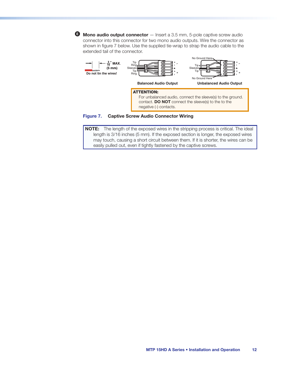 Extron Electronics MTP 15HD A Series User Guide Rev. C User Manual | Page 17 / 25