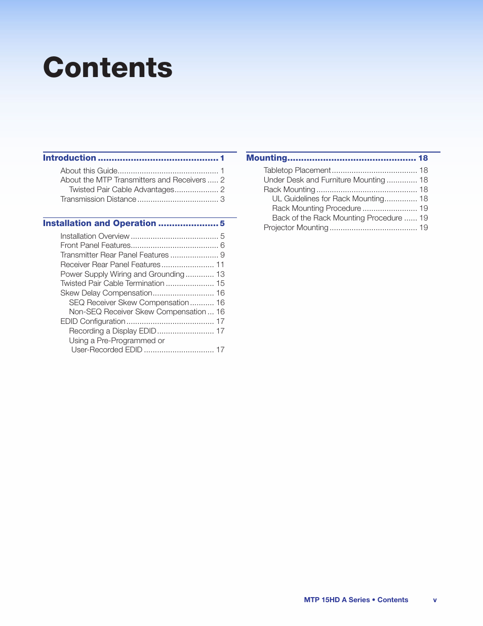 Extron Electronics MTP 15HD A Series User Guide Rev. C User Manual | Page 5 / 25