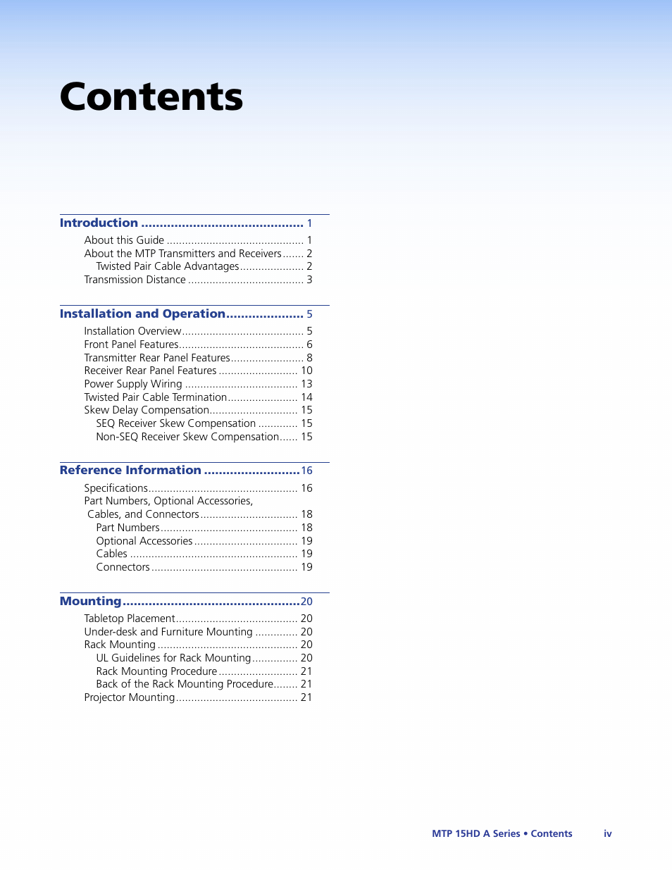 Extron Electronics MTP 15HD A Series User Guide Rev. F User Manual | Page 4 / 26