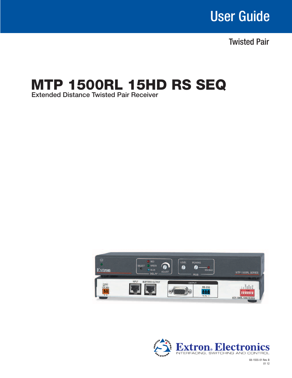 Extron Electronics MTP 1500RL 15HD RS SEQ User Guide User Manual | 22 pages
