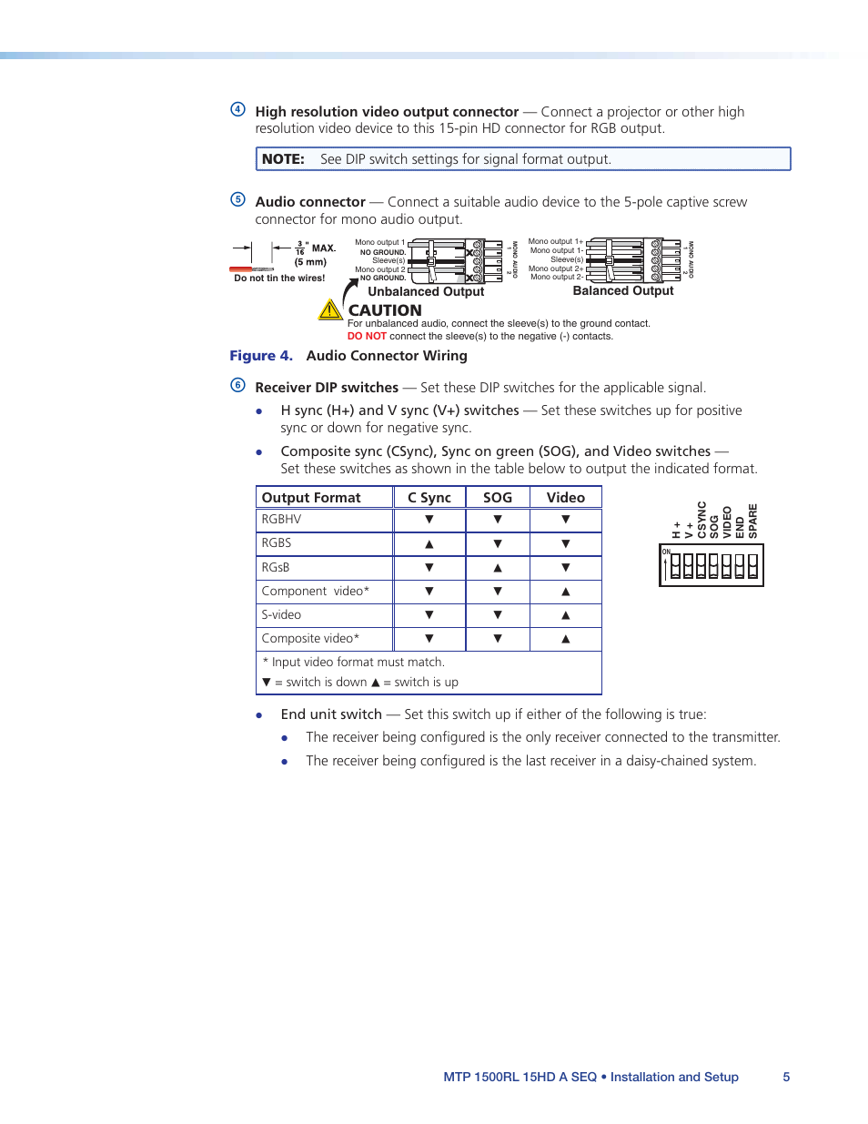 Caution | Extron Electronics MTP 1500RL 15HD A SEQ User Guide User Manual | Page 11 / 22