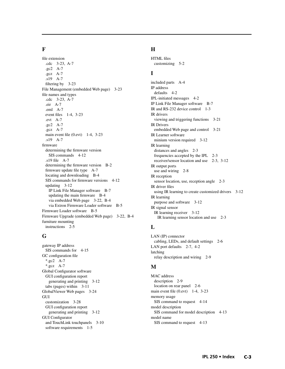 Preliminar y | Extron Electronics IPL 250 Reference Manual User Manual | Page 105 / 109