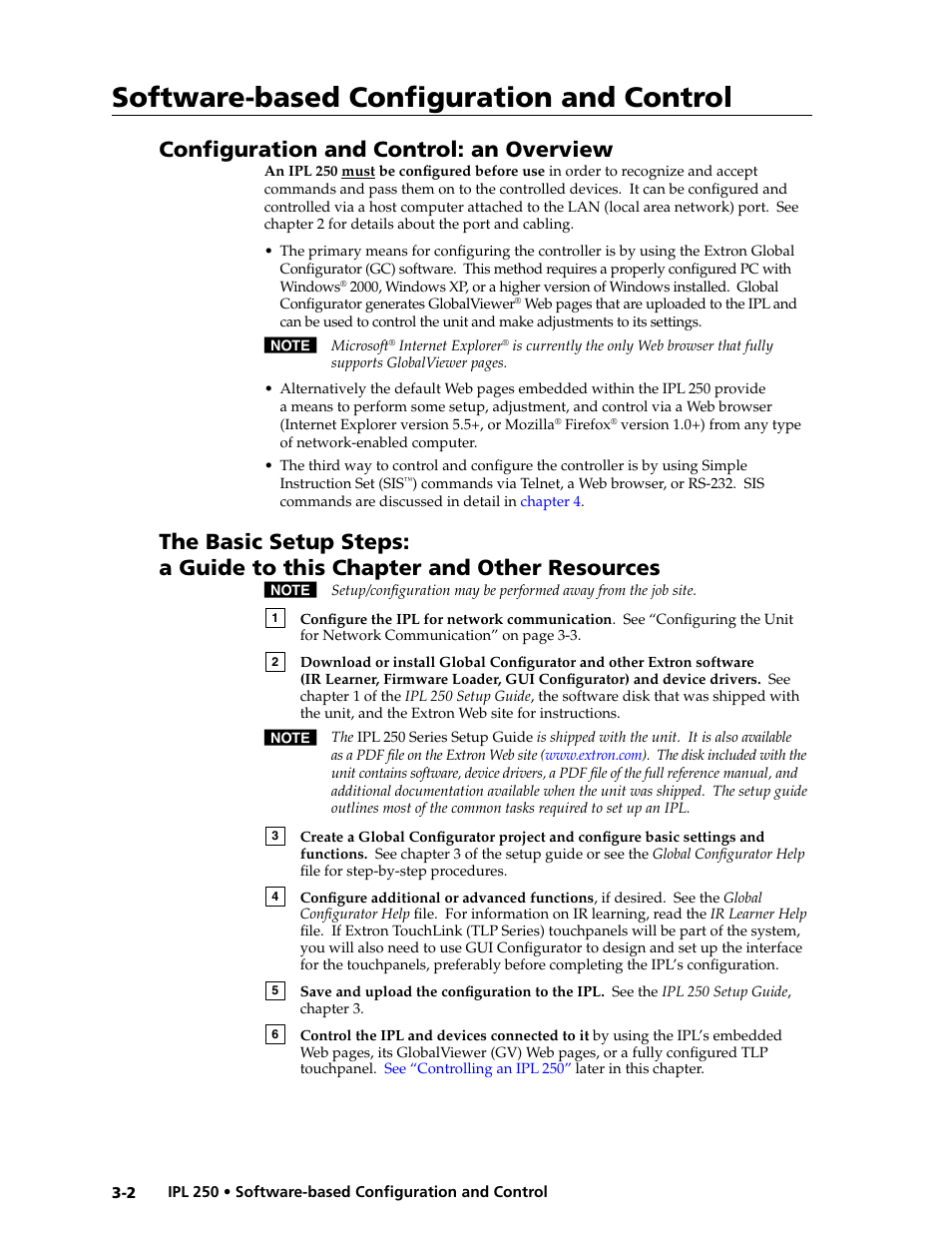 Configuration and control: an overview, Software-based configuration and control | Extron Electronics IPL 250 Reference Manual User Manual | Page 28 / 109