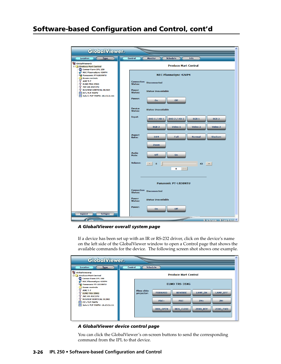 Software-based configuration and control, cont’d | Extron Electronics IPL 250 Reference Manual User Manual | Page 52 / 109