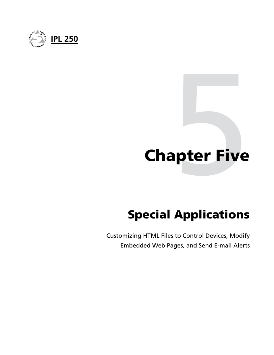 Ch. 5: special applications, Chapter five • special applications | Extron Electronics IPL 250 Reference Manual User Manual | Page 81 / 109