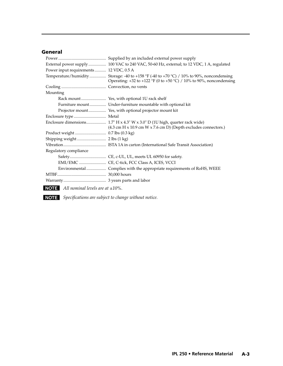 Extron Electronics IPL 250 Reference Manual User Manual | Page 89 / 109