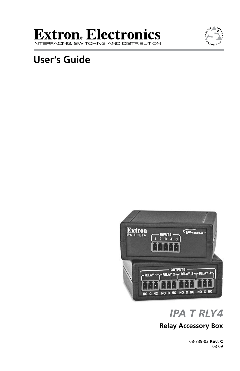 Extron Electronics IPA T RLY4 User Manual | 6 pages
