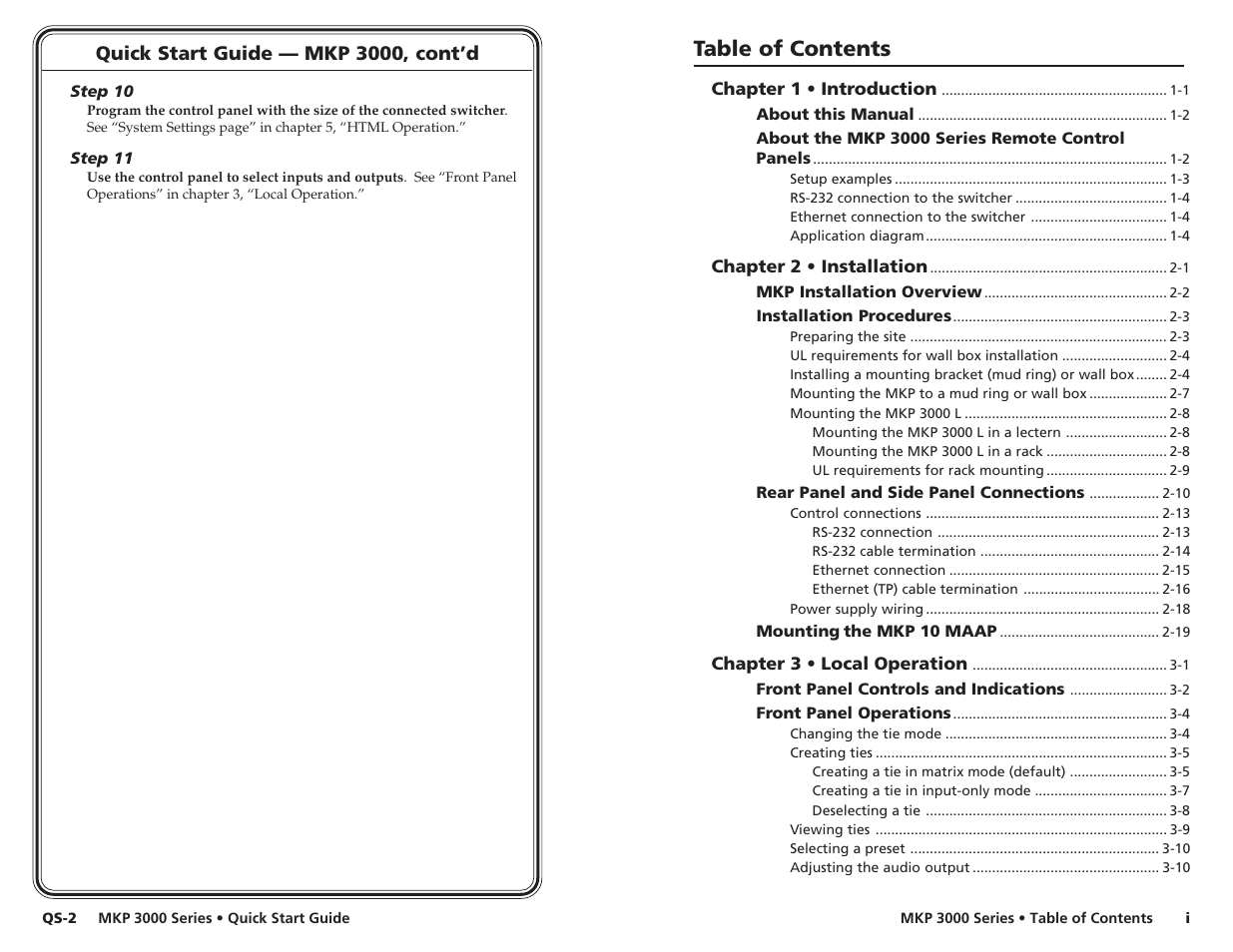 Extron Electronics MKP 3000 Series User Manual | Page 5 / 55