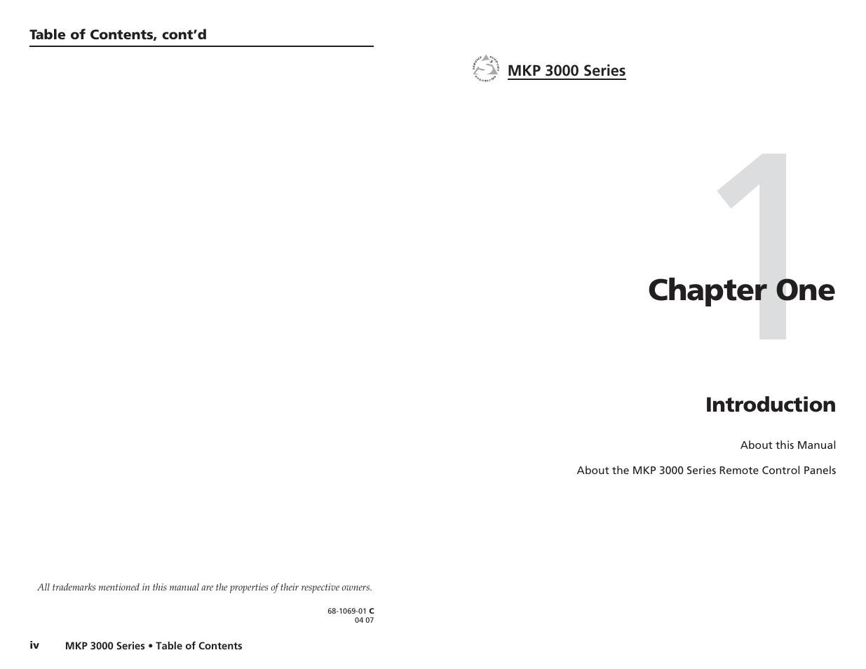 Introduction | Extron Electronics MKP 3000 Series User Manual | Page 7 / 55