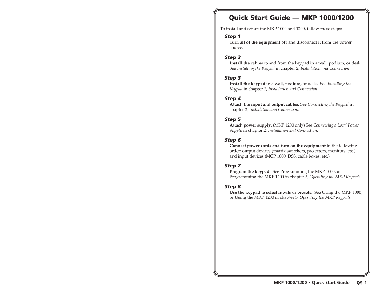 Extron Electronics MKP 1200 Keypad User Manual | Page 3 / 21