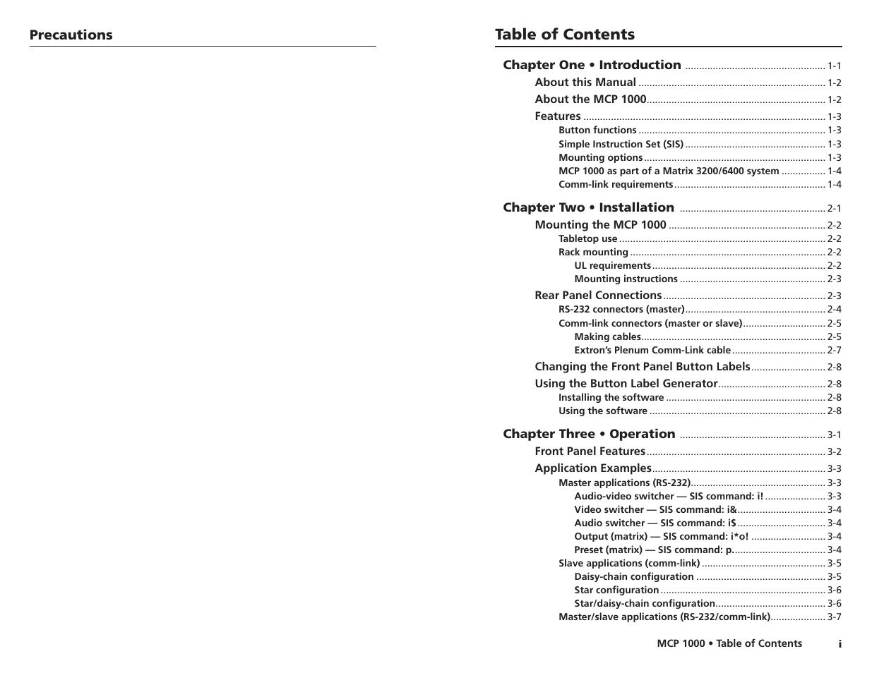 Extron Electronics MCP 1000 User Manual | Page 4 / 21