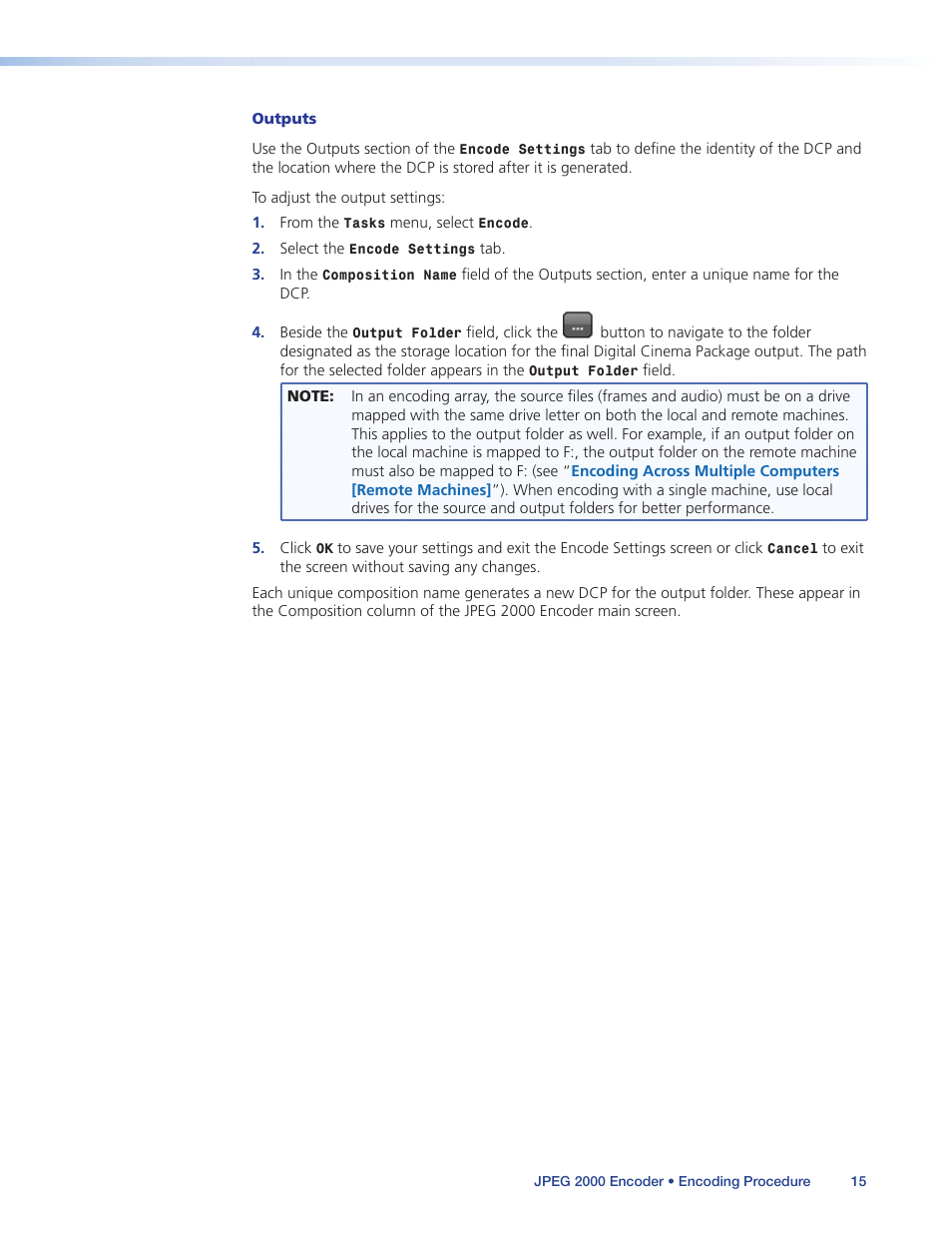 Outputs | Extron Electronics JPEG 2000 Encoder User Manual | Page 19 / 37