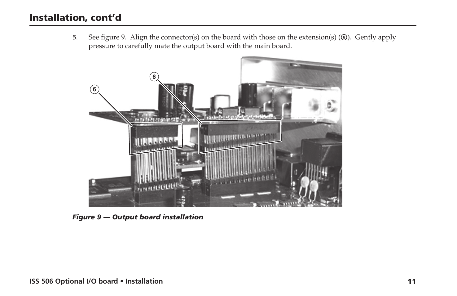 Installation, cont’d | Extron Electronics ISS 506 IO_board Installation User Manual | Page 14 / 17