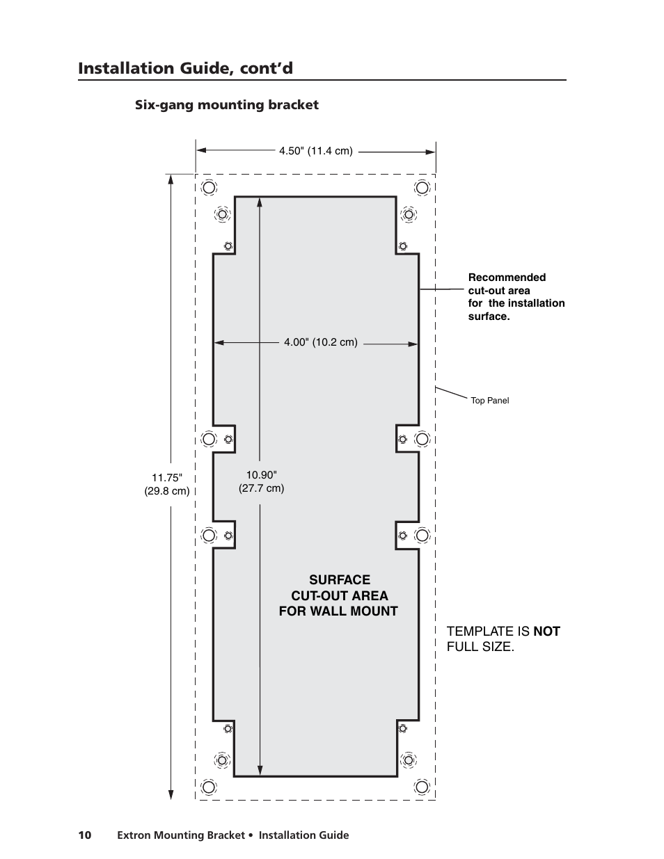 Installation guide, cont’d | Extron Electronics Extron Mounting Bracket Installation User Manual | Page 10 / 14