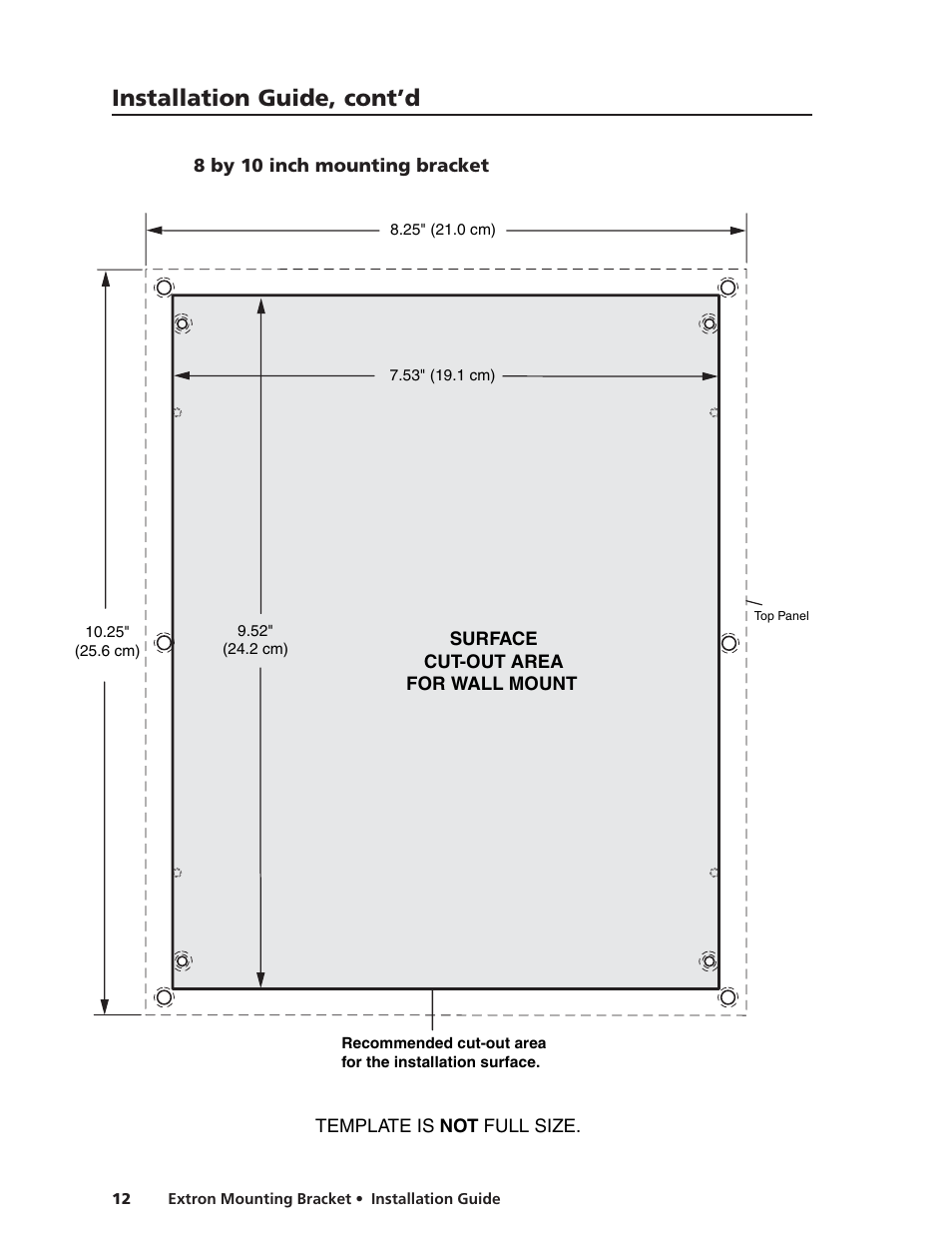 Installation guide, cont’d | Extron Electronics Extron Mounting Bracket Installation User Manual | Page 12 / 14
