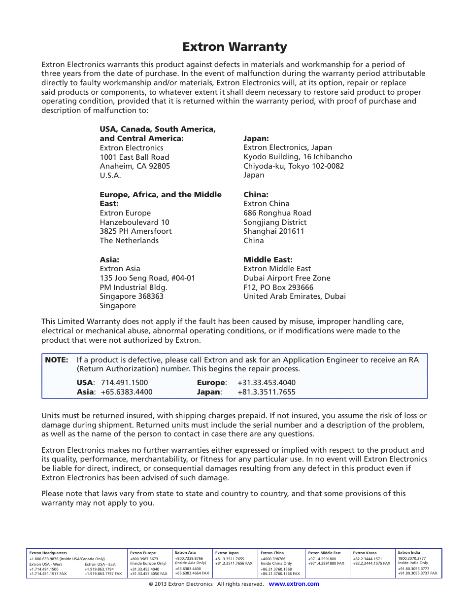Extron Electronics MLM-WB+ User Manual | Page 27 / 27