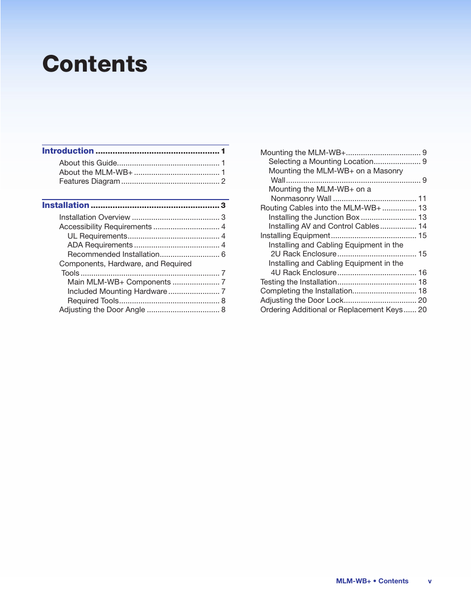 Extron Electronics MLM-WB+ User Manual | Page 5 / 27