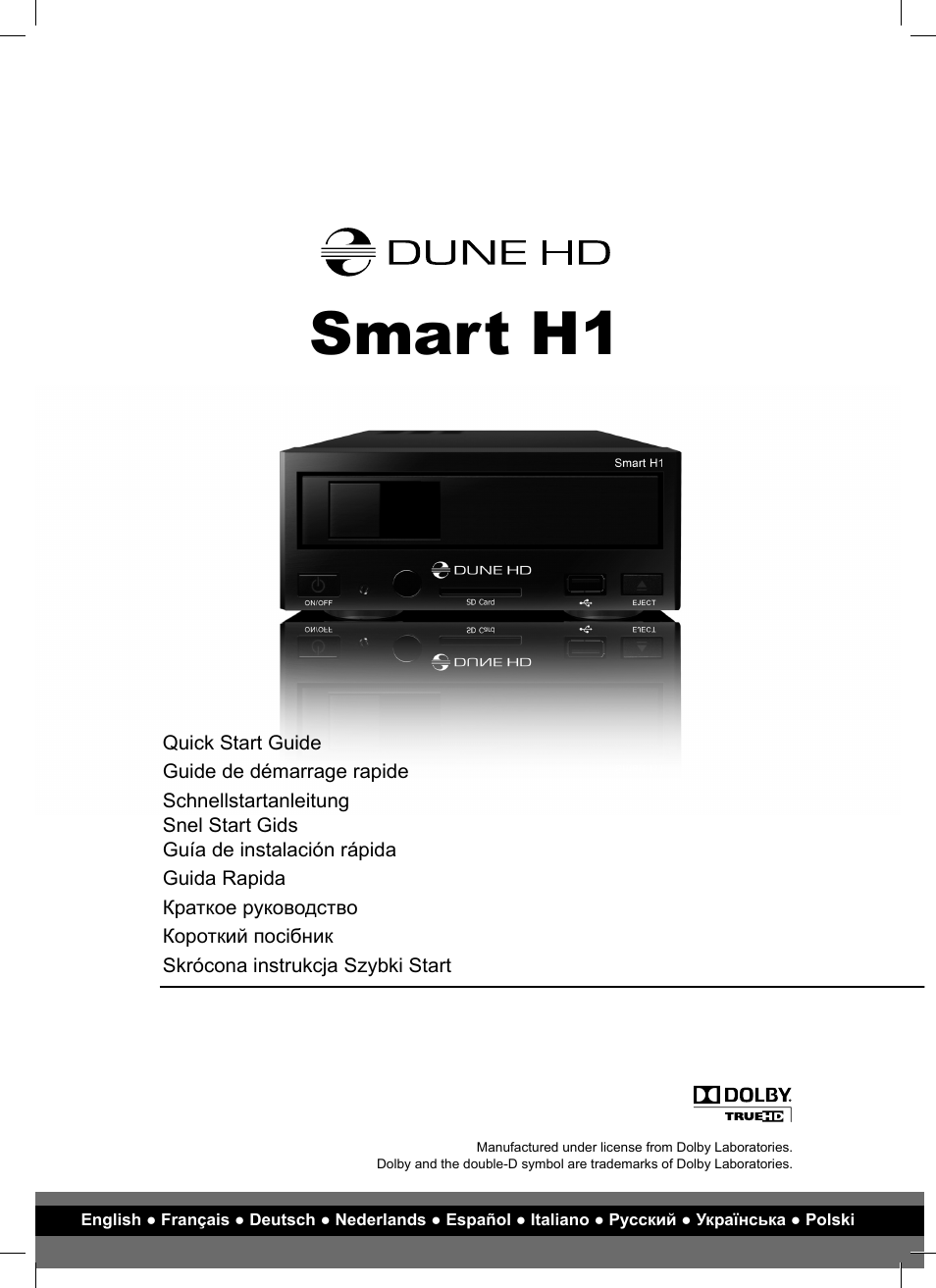 DUNE HD Smart H1 User Manual | 76 pages