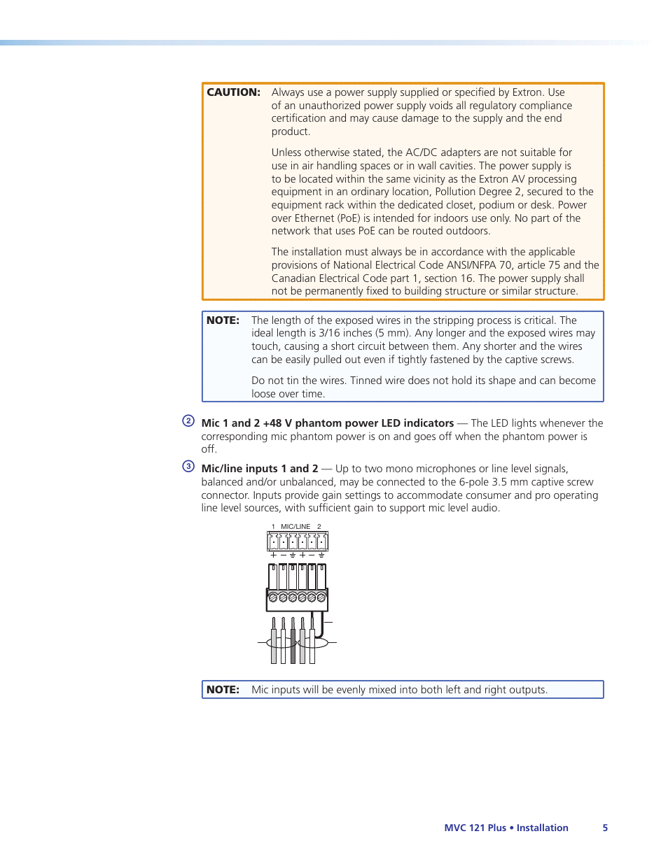 Extron Electronics MVC 121 Plus User Guide User Manual | Page 11 / 63