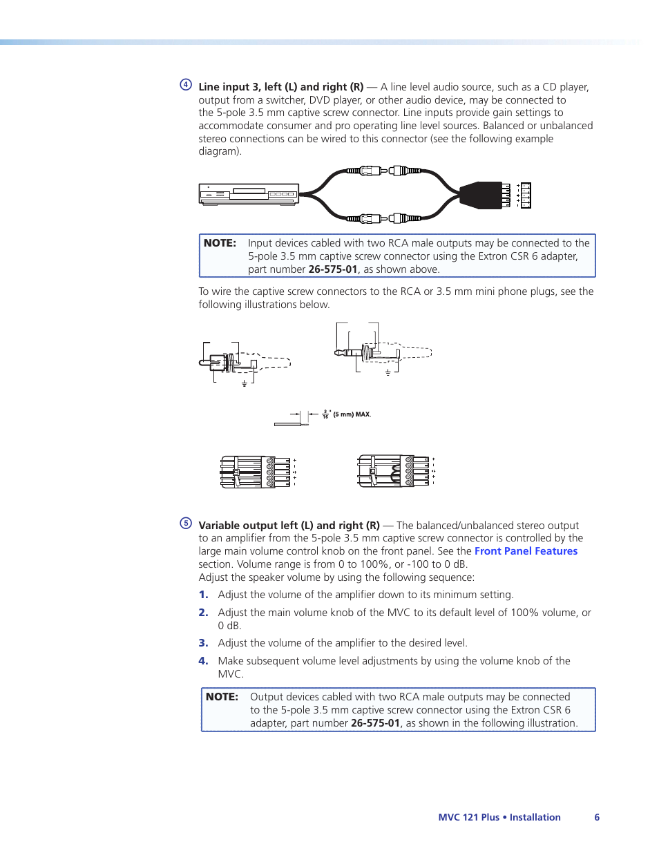 Extron Electronics MVC 121 Plus User Guide User Manual | Page 12 / 63