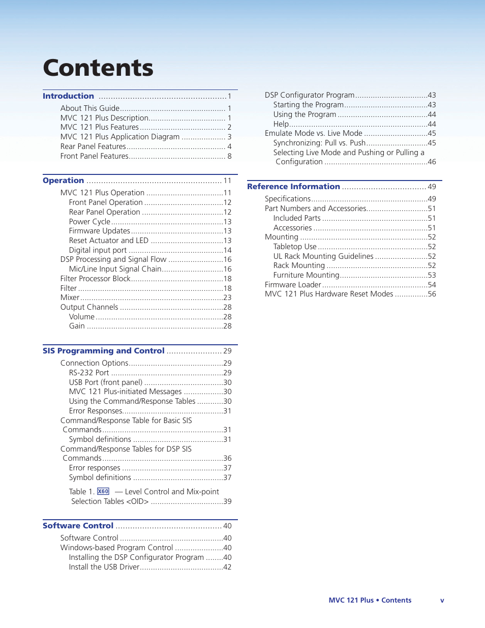 Extron Electronics MVC 121 Plus User Guide User Manual | Page 5 / 63