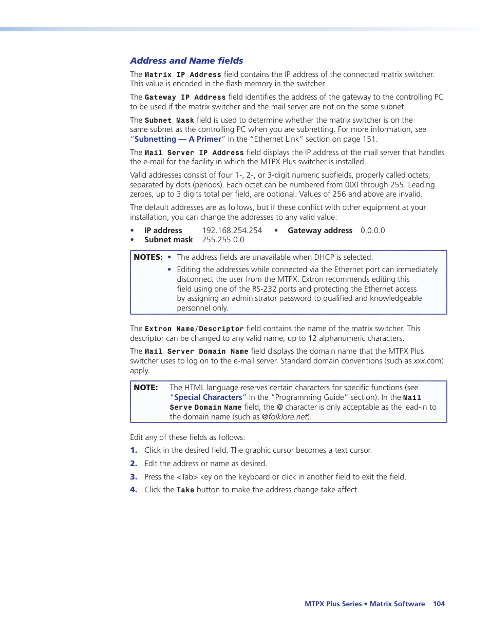 Extron Electronics MTPX Plus Series User Guide User Manual | Page 110 / 169