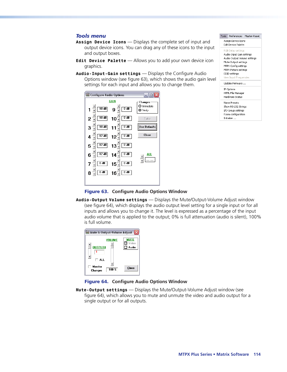 Matrix software | Extron Electronics MTPX Plus Series User Guide User Manual | Page 120 / 169