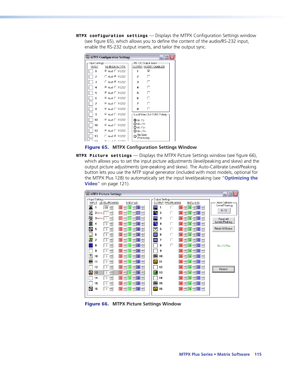 Ogram (see the, Matrix software, Section), or an mtpx plus | Extron Electronics MTPX Plus Series User Guide User Manual | Page 121 / 169