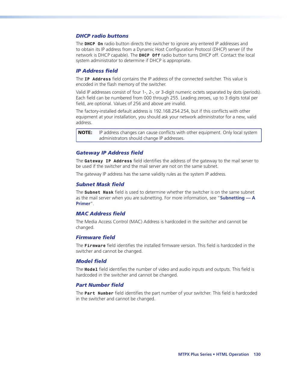 Extron Electronics MTPX Plus Series User Guide User Manual | Page 136 / 169