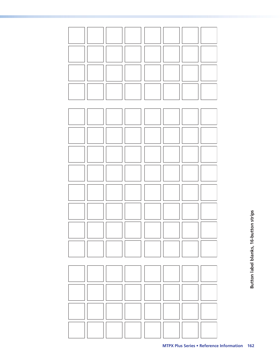 Make new labels using either the blanks on | Extron Electronics MTPX Plus Series User Guide User Manual | Page 168 / 169