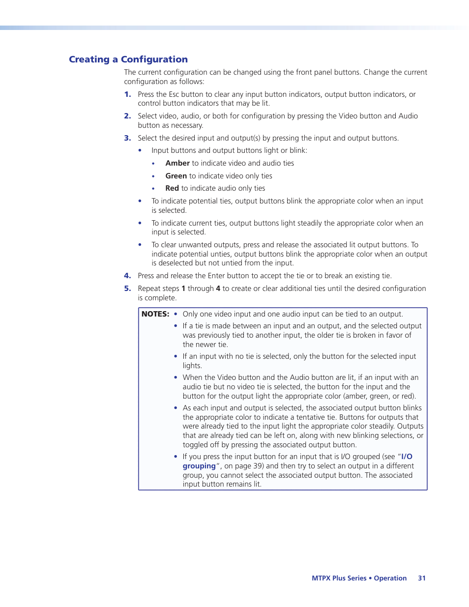 Creating a configuration | Extron Electronics MTPX Plus Series User Guide User Manual | Page 37 / 169