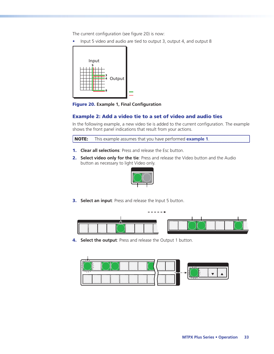 Operation, Section, the, Changing a configuration | Extron Electronics MTPX Plus Series User Guide User Manual | Page 39 / 169