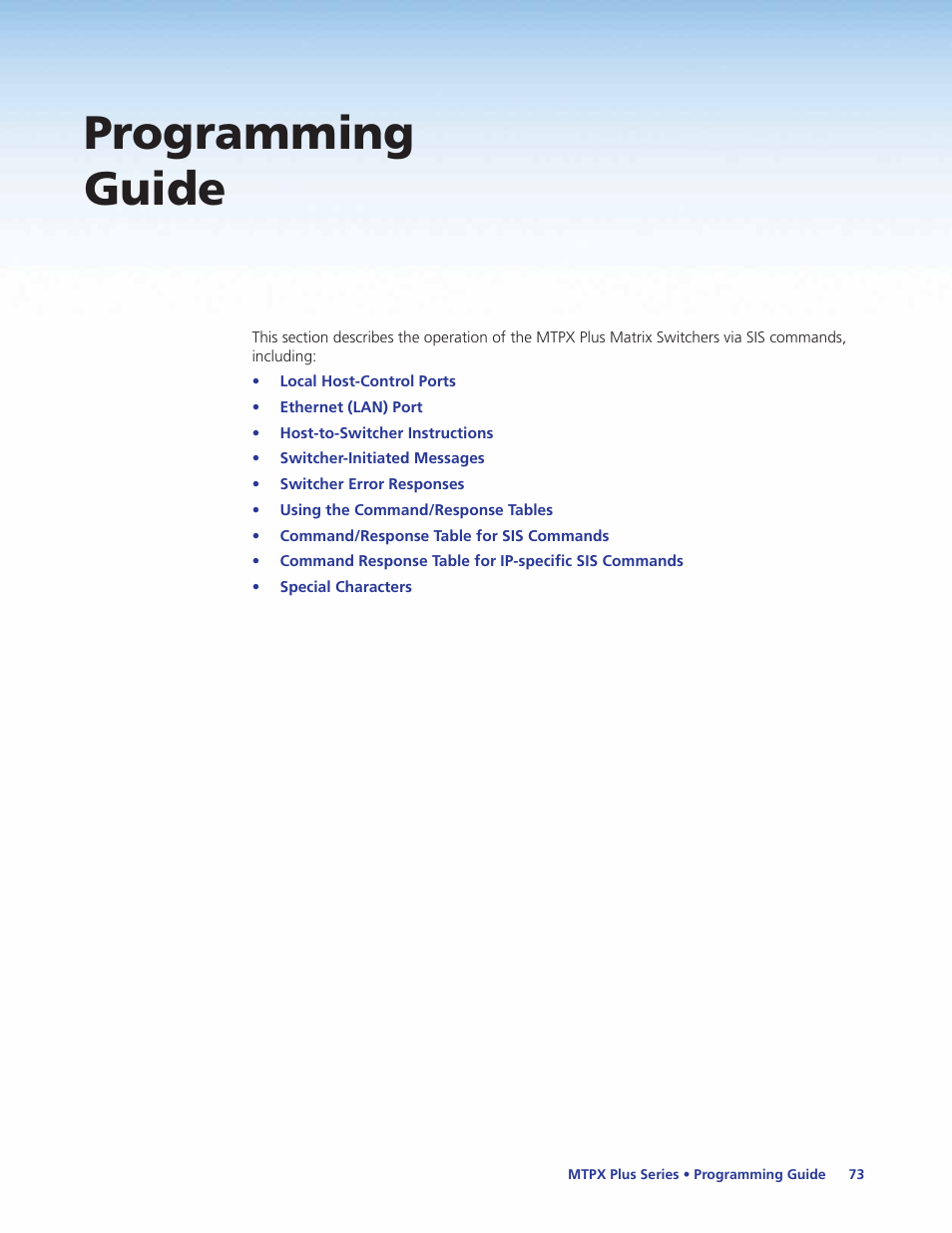 Programming guide | Extron Electronics MTPX Plus Series User Guide User Manual | Page 79 / 169