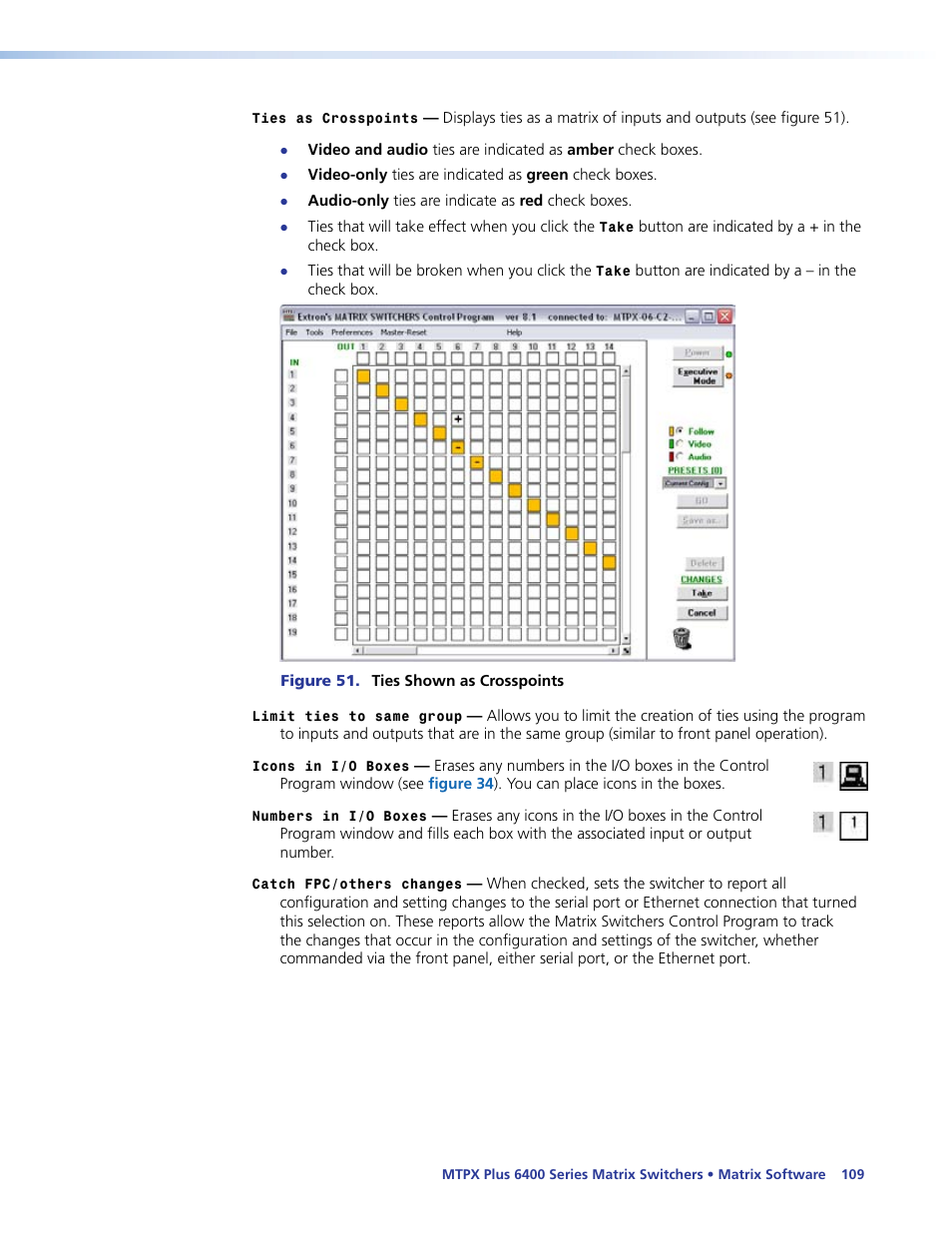 Matrix switchers control program | Extron Electronics MTPX Plus 6400 Series User Guide User Manual | Page 115 / 166