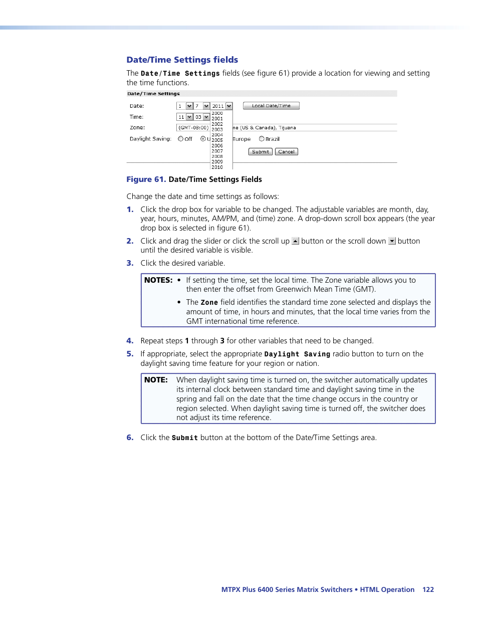Extron Electronics MTPX Plus 6400 Series User Guide User Manual | Page 128 / 166